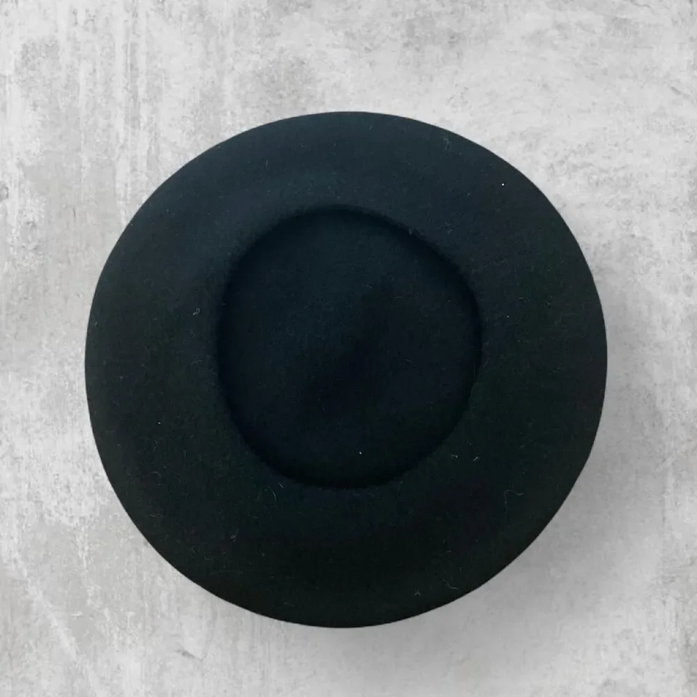 14th & Union Black Wool Blend French Beret One Size Parisian Hat